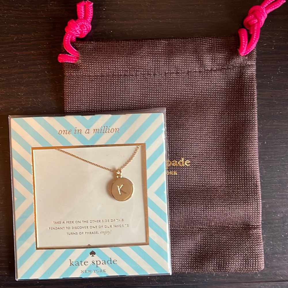 New with tags - Kate Spade Gold Initial Pendant - Letter K